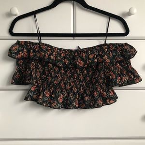 Emory Park Off the Shoulder Crop Top